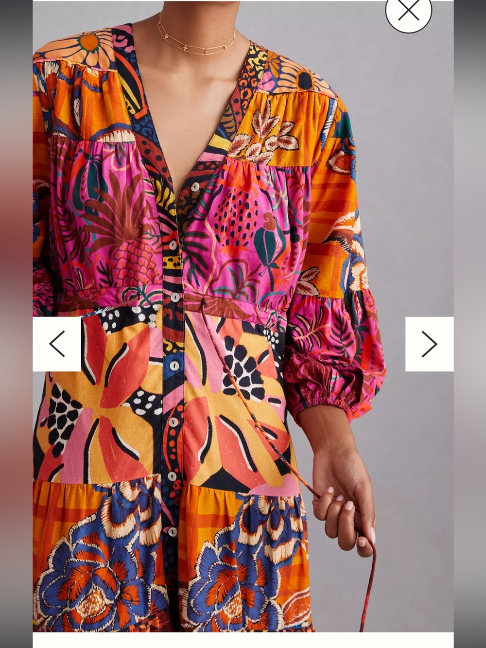 FARM RIO for Anthropologie Button Front Maxi Dress - Picture 6 of 7